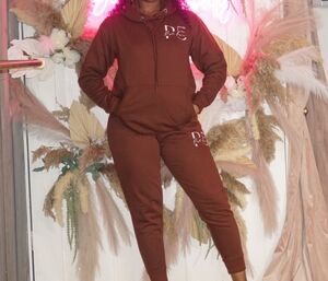 Brown Hoodie and Jogger Set